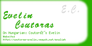 evelin csutoras business card